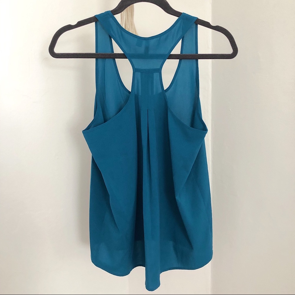 Frenchi Teal Flowy Racerback Tank
